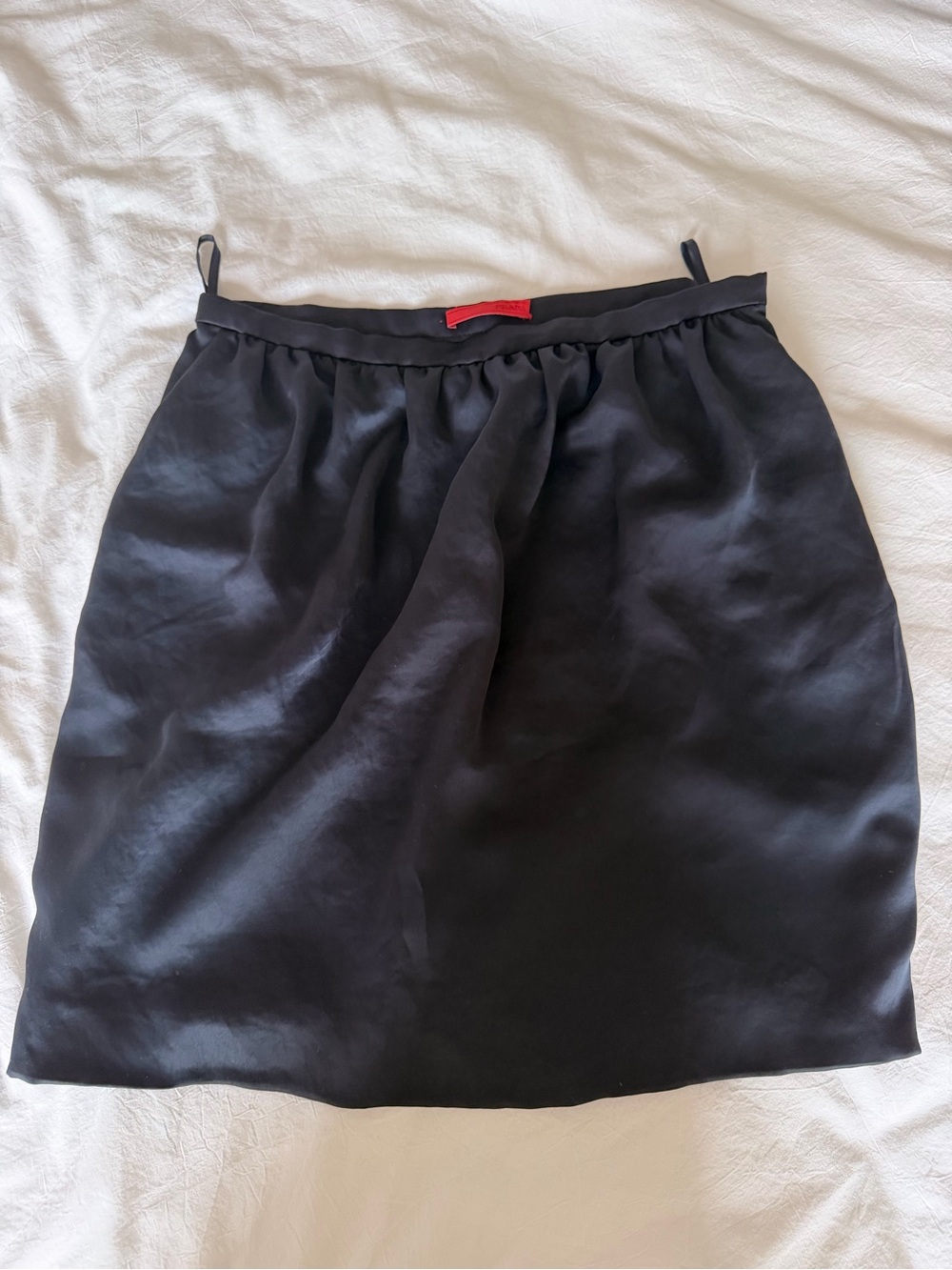 Prada Navy Blue Satin Skirt